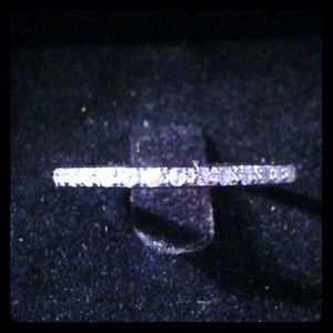 Natural White Zircon Wedding Ring